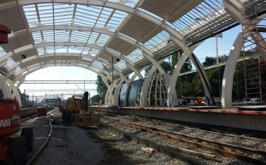 Budowa konstrukcji stalowej - dworzec Gliwice